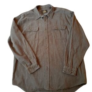 Redhead 100% cotton gray button up shirt XLT